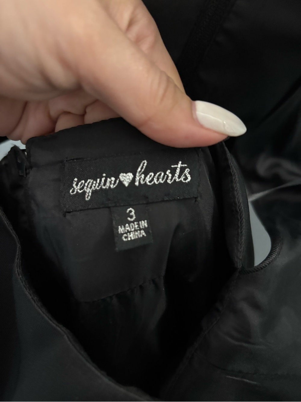 Elegant Black A-Line Evening Dress (never worn) - Picture 3 of 4